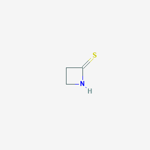 molecular formula C3H5NS B14304359 Azetidine-2-thione CAS No. 111915-47-0