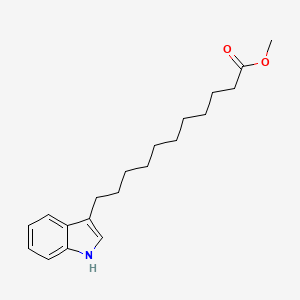 molecular formula C20H29NO2 B14304368 Methyl 11-(1H-indol-3-YL)undecanoate CAS No. 114046-11-6