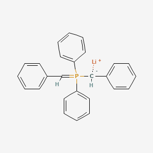 molecular formula C26H22LiP B14304383 Lithium, [[diphenyl(phenylmethylene)phosphoranyl]phenylmethyl]- CAS No. 118214-15-6