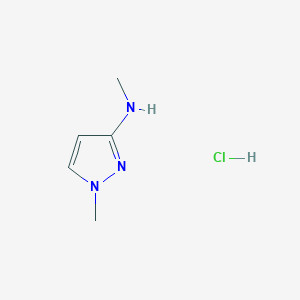 molecular formula C5H10ClN3 B1430440 N,1-dimethyl-1H-pyrazol-3-amine hydrochloride CAS No. 1607302-11-3
