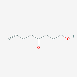 molecular formula C8H14O2 B14304403 1-Hydroxyoct-7-EN-4-one CAS No. 121723-80-6
