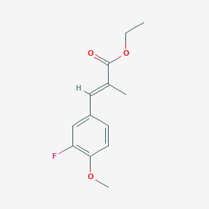molecular formula C13H15FO3 B1430441 Ethyl 3-(3-fluoro-4-methoxyphenyl)-2-methylprop-2-enoate CAS No. 125036-90-0