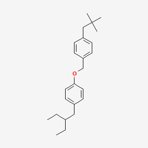 molecular formula C24H34O B14304444 Benzene, 1-(2,2-dimethylpropyl)-4-((4-(2-ethylbutyl)phenoxy)methyl)- CAS No. 125796-78-3
