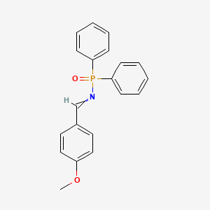molecular formula C20H18NO2P B14304477 N-[(4-Methoxyphenyl)methylidene]-P,P-diphenylphosphinic amide CAS No. 119701-95-0