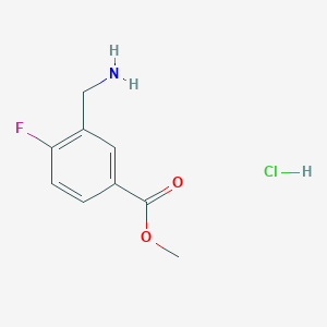 molecular formula C9H11ClFNO2 B1430451 Methyl 3-(aminomethyl)-4-fluorobenzoate hydrochloride CAS No. 1461707-50-5