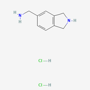 molecular formula C9H14Cl2N2 B1430454 2,3-dihydro-1H-isoindol-5-ylmethanamine dihydrochloride CAS No. 1797233-99-8