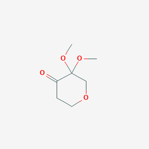 molecular formula C7H12O4 B1430457 3,3-dimethoxytetrahydro-4H-pyran-4-one CAS No. 1785762-24-4