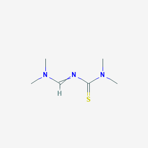 molecular formula C6H13N3S B14304597 N'-(Dimethylcarbamothioyl)-N,N-dimethylmethanimidamide CAS No. 118062-01-4