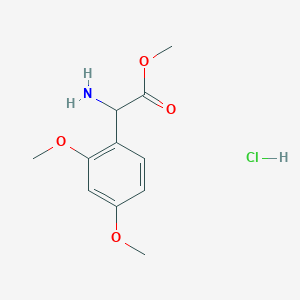 molecular formula C11H16ClNO4 B1430461 Methyl 2-amino-2-(2,4-dimethoxyphenyl)acetate hydrochloride CAS No. 1607016-34-1