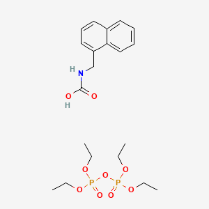 molecular formula C20H31NO9P2 B14304627 Diphosphoric acid, tetraethyl ester, mixt. with 1-naphthalenyl methylcarbamate CAS No. 114846-55-8