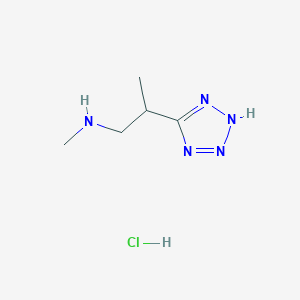 molecular formula C5H12ClN5 B1430463 methyl[2-(1H-1,2,3,4-tetrazol-5-yl)propyl]amine hydrochloride CAS No. 1461708-87-1