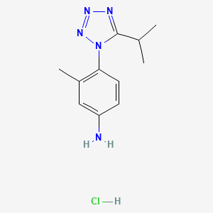 3-methyl-4-[5-(propan-2-yl)-1H-1,2,3,4-tetrazol-1-yl]aniline hydrochloride