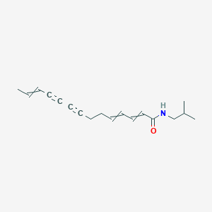 molecular formula C18H23NO B14304645 N-(2-Methylpropyl)tetradeca-2,4,12-triene-8,10-diynamide CAS No. 112711-13-4