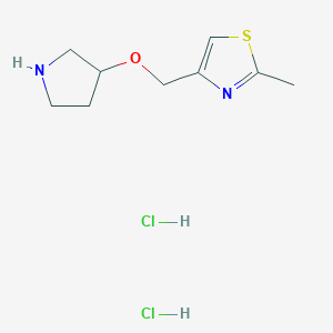 2-Methyl-4-[(pyrrolidin-3-yloxy)methyl]-1,3-thiazole dihydrochloride