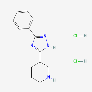 3-(3-phenyl-1H-1,2,4-triazol-5-yl)piperidine dihydrochloride
