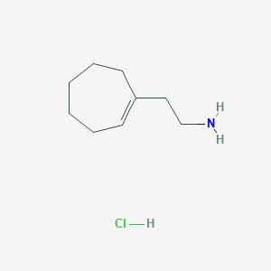 molecular formula C9H18ClN B1430469 2-(Cyclohept-1-en-1-yl)ethan-1-amine hydrochloride CAS No. 1797358-94-1