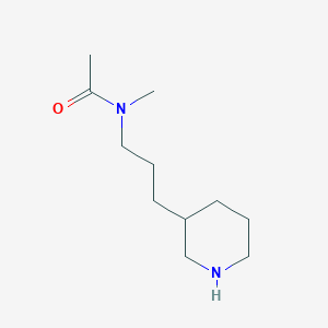 molecular formula C11H22N2O B14304691 N-Methyl-N-[3-(piperidin-3-yl)propyl]acetamide CAS No. 123548-30-1
