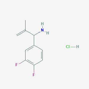 molecular formula C10H12ClF2N B1430470 1-(3,4-Difluorophenyl)-2-methylprop-2-en-1-amine hydrochloride CAS No. 1803610-27-6