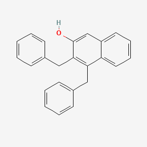 molecular formula C24H20O B14304708 3,4-Dibenzylnaphthalen-2-ol CAS No. 120651-53-8