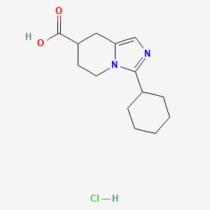 3-cyclohexyl-5H,6H,7H,8H-imidazo[1,5-a]pyridine-7-carboxylic acid hydrochloride