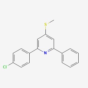 molecular formula C18H14ClNS B14304737 2-(4-Chlorophenyl)-4-methylthio-6-phenylpyridine CAS No. 116610-62-9