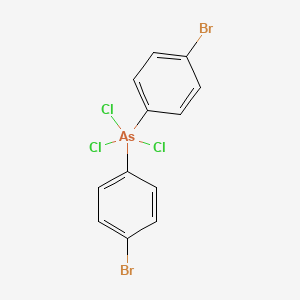 molecular formula C12H8AsBr2Cl3 B14304755 Bis(4-bromophenyl)(trichloro)-lambda~5~-arsane CAS No. 113827-95-5