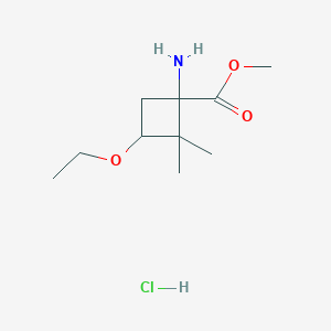 Methyl 1-amino-3-ethoxy-2,2-dimethylcyclobutane-1-carboxylate hydrochloride