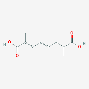 molecular formula C10H14O4 B14304763 2,7-Dimethylocta-2,4-dienedioic acid CAS No. 112250-63-2