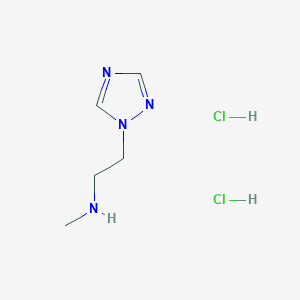 molecular formula C5H12Cl2N4 B1430480 methyl[2-(1H-1,2,4-triazol-1-yl)ethyl]amine dihydrochloride CAS No. 1461705-94-1