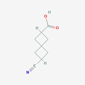 molecular formula C9H11NO2 B1430481 6-Cyanospiro[3.3]heptane-2-carboxylic acid CAS No. 28114-89-8