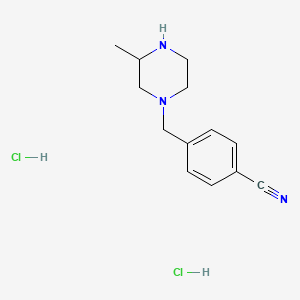 molecular formula C13H19Cl2N3 B1430482 4-[(3-Methylpiperazin-1-yl)methyl]benzonitrile dihydrochloride CAS No. 1461714-91-9