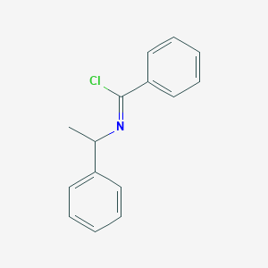 molecular formula C15H14ClN B14304836 N-(1-Phenylethyl)benzenecarboximidoyl chloride CAS No. 119215-50-8