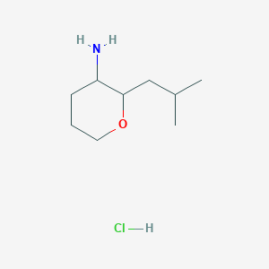 2-(2-Methylpropyl)oxan-3-amine hydrochloride