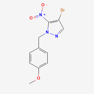 molecular formula C11H10BrN3O3 B1430488 4-Bromo-1-(4-methoxybenzyl)-5-nitro-1H-pyrazole CAS No. 1429309-34-1