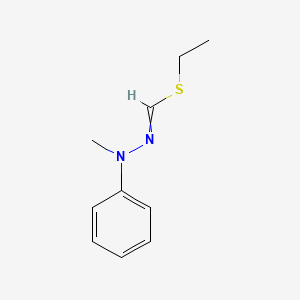 molecular formula C10H14N2S B14304887 Ethyl methyl(phenyl)methanehydrazonothioate CAS No. 113470-40-9