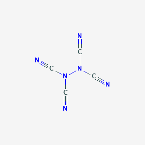molecular formula C4N6 B14304902 Hydrazine-1,1,2,2-tetracarbonitrile CAS No. 114045-06-6