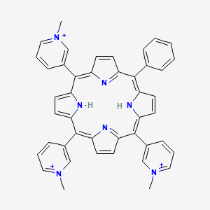 molecular formula C44H36N7+3 B14304929 3,3',3''-(20-Phenyl-21H,23H-porphine-5,10,15-triyl)tris(1-methylpyridinium) CAS No. 126157-74-2