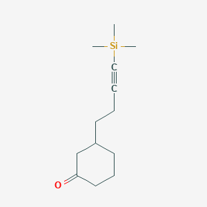 molecular formula C13H22OSi B14304997 3-[4-(Trimethylsilyl)but-3-yn-1-yl]cyclohexan-1-one CAS No. 113893-24-6
