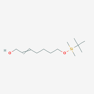 molecular formula C13H28O2Si B14305024 7-{[tert-Butyl(dimethyl)silyl]oxy}hept-2-en-1-ol CAS No. 121372-78-9