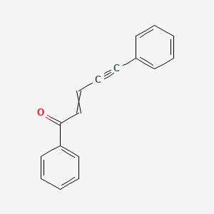 molecular formula C17H12O B14305079 1,5-Diphenylpent-2-en-4-yn-1-one CAS No. 117552-49-5