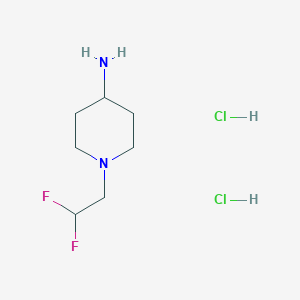 molecular formula C7H16Cl2F2N2 B1430508 1-(2,2-Difluoroethyl)piperidin-4-amine dihydrochloride CAS No. 1201694-08-7