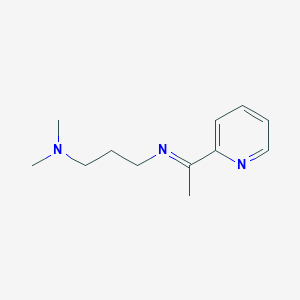 molecular formula C12H19N3 B14305091 N,N-Dimethyl-3-{(E)-[1-(pyridin-2-yl)ethylidene]amino}propan-1-amine CAS No. 111916-69-9