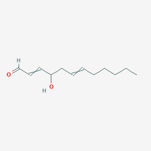 molecular formula C12H20O2 B14305126 4-Hydroxydodeca-2,6-dienal CAS No. 126254-48-6