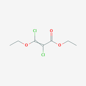 molecular formula C7H10Cl2O3 B14305145 Ethyl 2,3-dichloro-3-ethoxyprop-2-enoate CAS No. 114430-37-4