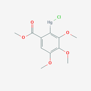 molecular formula C11H13ClHgO5 B14305156 Chloro[2,3,4-trimethoxy-6-(methoxycarbonyl)phenyl]mercury CAS No. 118323-44-7