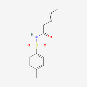 molecular formula C12H15NO3S B14305171 N-(4-Methylbenzene-1-sulfonyl)pent-3-enamide CAS No. 113966-48-6