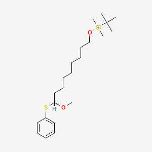 molecular formula C22H40O2SSi B14305177 tert-Butyl{[9-methoxy-9-(phenylsulfanyl)nonyl]oxy}dimethylsilane CAS No. 116204-89-8