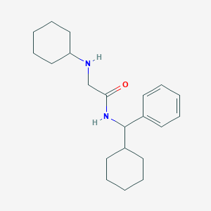 molecular formula C21H32N2O B14305192 N~2~-Cyclohexyl-N-[cyclohexyl(phenyl)methyl]glycinamide CAS No. 114043-40-2