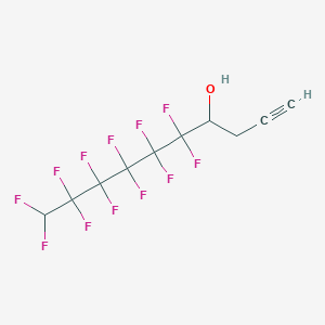 molecular formula C10H6F12O B14305225 5,5,6,6,7,7,8,8,9,9,10,10-Dodecafluorodec-1-yn-4-ol CAS No. 124612-86-8
