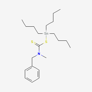 molecular formula C21H37NS2Sn B14305226 N-Benzyl-N-methyl-1-sulfanylidene-1-[(tributylstannyl)sulfanyl]methanamine CAS No. 114026-53-8